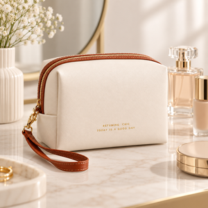 Bolsa de Cosméticos de Viaje, Bolsa de Maquillaje Estructurada con Correa de Muñeca Desmontable, Abertura Amplia para <span class=keywords><strong>Mujer</strong></span>, Logotipo Personalizado al por Mayor - Product Image 4