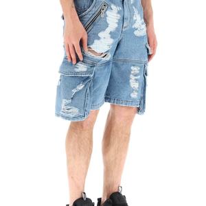 ShanLai - Jeans Holgados Desgastados 100% Algodón/Shorts de Mezclilla de Diseño Personalizado para Hombre - Product Image 3