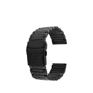 Solid quindici Bead in acciaio inox <span class=keywords><strong>cinturino</strong></span> per <span class=keywords><strong>Huawei</strong></span> per Samsung doppia fibbia 22mm <span class=keywords><strong>cinturino</strong></span> <span class=keywords><strong>orologio</strong></span> - Product Image 3