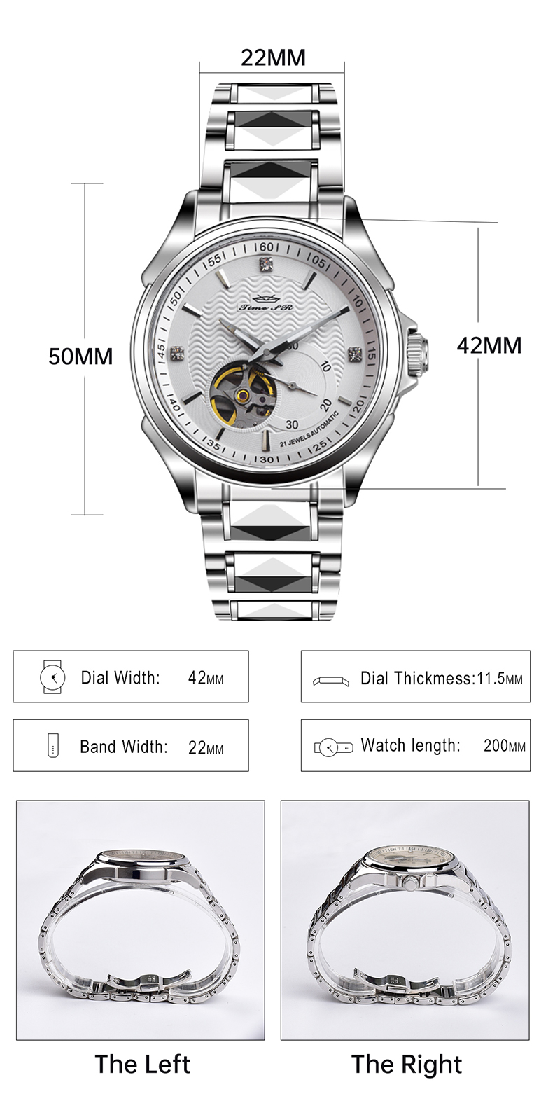 Custom Gift Ancient Mechanical Automatic Watches Japan Miyota Movement
