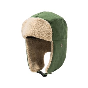 Fleece-Lined Canvas Hat With Ear Flaps Adjustable Warm Windproof Unisex Autumn Winter Cap Solid Color Foldable - Product Image 4