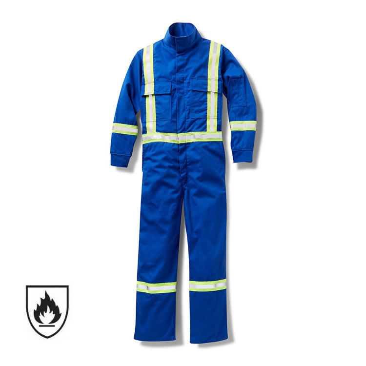 NFPA 2112 FR Coverall 88/12 Cotton Nylon Clothing X-Back Canada Oil Field Welding Construction Workwear