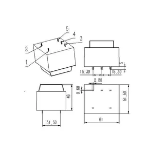 ผลิตหม้อแปลงสเต็ปอัพแบบกําหนดเองแบบมืออาชีพ Pcb Mount รั้วไฟฟ้าแบบแคปซูล Energizer หม้อแปลงพัลส์