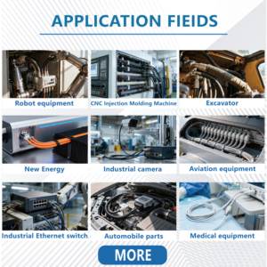 สายเคเบิลเซอร์โวอุตสาหกรรมแบบยืดหยุ่น 4 แกน <span class=keywords><strong>2</strong></span>.5 มม. 1.5 ม. ฉนวนยาง มาตรฐาน IP67 ชุดสายไฟสำหรับแขนหุ่นยนต์/คลังสินค้า - Product Image 6