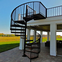 Escalier en spirale moderne en métal YL METAL, escalier en spirale en métal sur mesure pour l'intérieur et l'extérieur
