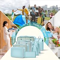 Ensemble de 8 sacs de rangement compressibles en polyester, cubes de rangement extensibles pour organiser les vêtements
