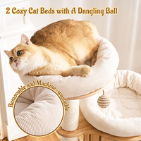 Arbre à chat en sisal moderne, écologique et durable à 3 niveaux pour chats adultes de grande taille, tour pour chat d'intérieur de 50 pouces de haut avec poteaux à gratter