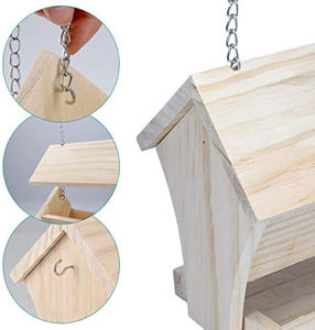 Ahşap DIY Birdhouse kiti-vahşi kuşlar ve serçeler için kendi açık bahçe kuş besleyici masa inşa - Product Image 4