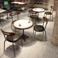 Table et chaise de bistrot, café, restaurant, hôtel, en bois contreplaqué multicouche, métal, durable, écologique, vente en gros, usage commercial et industriel