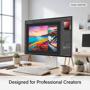 Moniteur 5K de 27 pouces, panneau IPS 5120x2880, gamme de couleurs 99% DCI-P3, Type-C DP HDMI, écran professionnel pour studio de conception créative - Product Image 6
