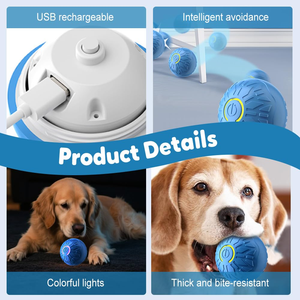 İnteraktif Köpek Oyuncakları Akıllı Engelden Kaçınma Köpek Topları Titreşimli Top Oyuncak Şarj Edilebilir Otomatik Hareket Eden Sallanan - Product Image 6