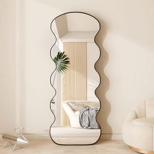 2023 New French Wave Full Length Glass <b>Framed</b> Wall Mounted Decorative Mirror - Product Image 4