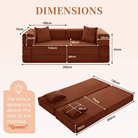 Direktverkauf ab Werk Multifunktionales Luxuriöses Braunes Sofa Modulares Ecksofa-Set für Wohnzimmer