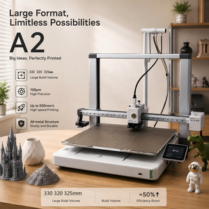 Imprimante 3D haute vitesse Version Lab A2L, grande surface d'impression, nivellement automatique, compatible avec plusieurs unités AMS, prenant en charge jusqu'à 19 couleurs d'impression - Product Image 1