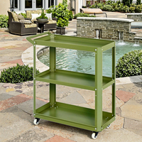 Chariot à outils Maorong en acier antivol, verrouillable, étanche, avec revêtement en poudre, OEM OBM, chariot professionnel pour barbier, capacité de charge de 300 kg