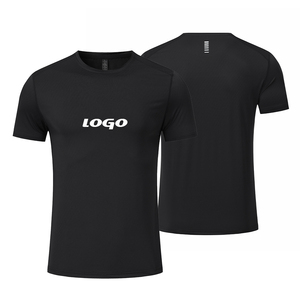 T-shirts d'entraînement pour hommes 100% polyester Dry Fit, couleur unie, élastiques, vêtements d'extérieur pour hommes, séchage rapide - Product Image 3