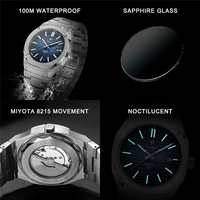 Montre mécanique de luxe automatique pour homme CADISEN C8200 2022, design allemand, acier inoxydable, étanche 10 bars