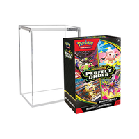 Boîte de protection magnétique en acrylique transparent sur mesure pour pack de boosters Mega Evolution Perfect Order, compatible avec les étuis de boosters
