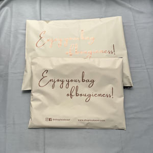 Prix de gros, sac en plastique mat de couleur pêche, impression personnalisée, logo personnalisé, sacs d'expédition pour colis, sacs d'expédition pour vêtements - Product Image 3