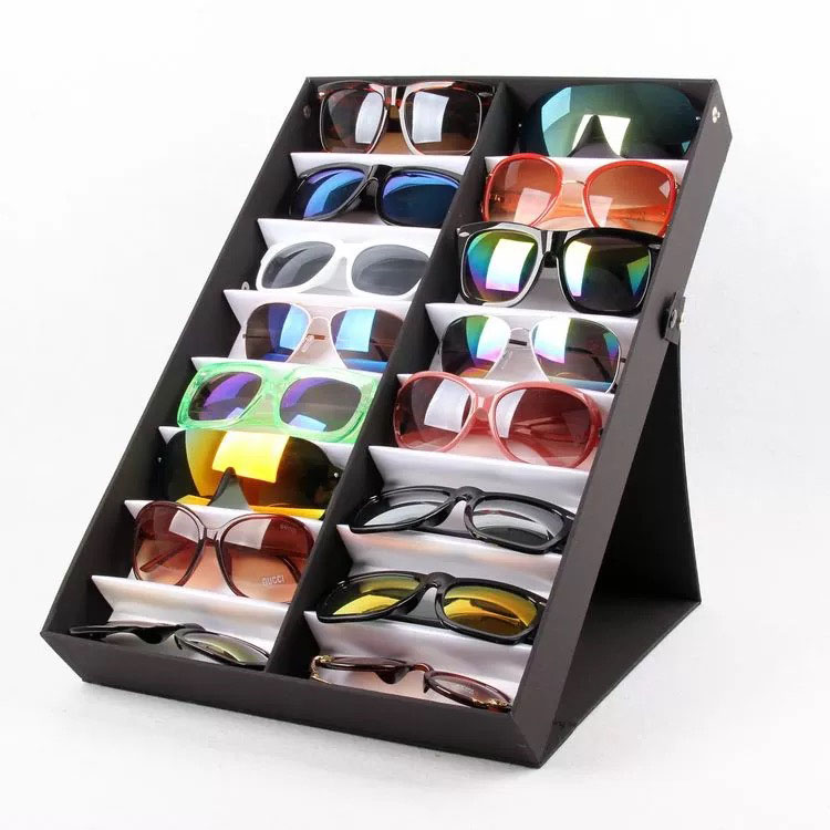 Распродажа, складной контейнер для хранения солнцезащитных очков, 18 ячеек, высокого качества