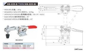 HS-225-D Manufacturer Horizontal Toggle <strong>Clamp</strong> for Inspection Jigs Holding Capacity 227Kg - Product Image 5