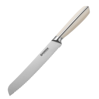 Couteau à pain dentelé en acier inoxydable 3Cr13, manche ABS+430SS, logo personnalisé, OEM, trancheur de gâteau de cuisine, marque privée, compatible lave-vaisselle