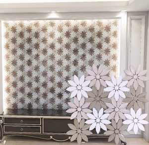 Carreaux de sol muraux en mosaïque moderne polie avec design de fleurs en marbre pour salle de bain <span class=keywords><strong>cuisine</strong></span> villa - Product Image 2
