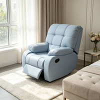 Fauteuil inclinable manuel de style européen en tissu, fauteuil inclinable individuel pour salon, chambre à coucher, mobilier de maison