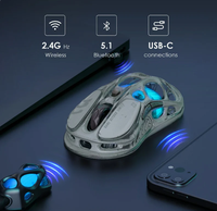 Ratón Inalámbrico para Juegos GravaStar Mercury M1 Pro OEM - PAW3395 26000 DPI RGB Carcasa de Aluminio MOQ 2 Alternativa a Razer/HyperX