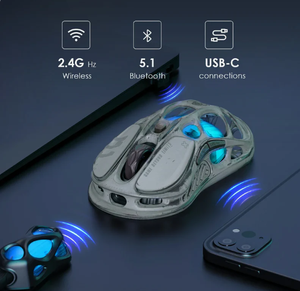 GravaStar Mercury M1 Pro OEM Ratón inalámbrico para juegos-PAW3395 26000 DPI RGB Carcasa de aluminio MOQ 2 Razer/HyperX Alternativa - Product Image 2