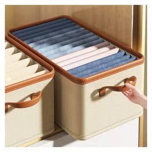 Caja de Almacenamiento Rectangular Moderna para <span class=keywords><strong>Armario</strong></span>, <span class=keywords><strong>Organizador</strong></span> de <span class=keywords><strong>Ropa</strong></span> Plegable y Lavable con Cajones, Precio Razonable - Product Image 1