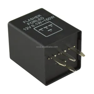 DC 12V 4PIN auto LED lampu sein relay flasher fix led sinyal belok 4P LED relay Flasher untuk sepeda motor mobil