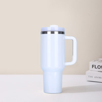 Tasses isothermes d'aventure par sublimation de 40 oz avec poignée, en acier inoxydable, bouteilles de voyage pour café et eau de 40 oz, gobelets de 40 oz