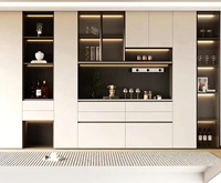 Lemari Anggur Desain Mewah Modern Grosir dengan Rak Anggur Pintu Kaca untuk Perabot Bisnis Bar Klub