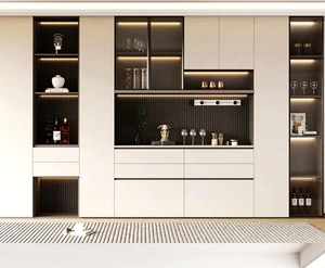 ตู้แช่ไวน์ดีไซน์หรูหราทันสมัยสำหรับขายส่ง พร้อมประตูกระจกและชั้นวางไวน์ สำหรับบาร์ คลับ และเฟอร์นิเจอร์ธุรกิจ - Product Image 3