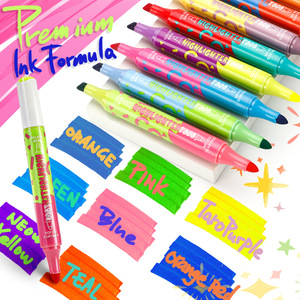 Ensemble de surligneurs Bview Art à double pointe et double couleur - Marqueurs double extrémité pour la prise de notes des étudiants, le <span class=keywords><strong>dessin</strong></span> artistique, les gribouillis, couleurs fluorescentes vibrantes - Product Image 3