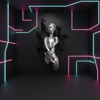 Moderne Kunstgalerie 3D-Wandskulptur Lebensgroße Harz-Frauenfigur mit Händen Statue Innenraum-Wanddekoration Abstrakte Frauen-Harzkunst