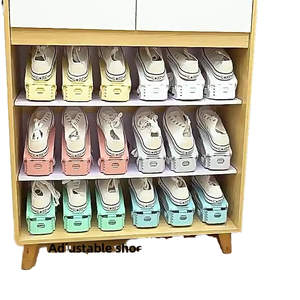 Scarpiera pieghevole a doppio strato con supporto regolabile a tre blocchi supporto per scarpiere per celebrità su Internet - Product Image 1