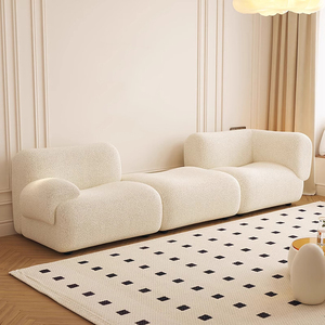 Juego de sofás modulares de compresión Canape, sofá modular reclinable de retazos para sala de estar, sofá <span class=keywords><strong>cama</strong></span> de peluche sin hueso - Product Image 6