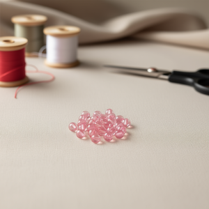 Ilan Abalorios Perline Rotonde Sfaccettate Rosa Chiaro Trasparente 10mm 15g - Product Image 3