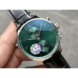 Reloj Cronógrafo de Alta Gama para Hombre con Esfera de 41 mm, Movimiento de Diseño con Logotipo Personalizado, Correa de Cuero de 22 mm, OEM ODM de la Marca Shanghai - Product Image 3