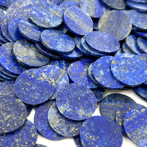 Tự Nhiên <span class=keywords><strong>Lapis</strong></span> Đĩa Đá Vòng Đĩa Loose Đá Quý Hạt Phẳng Đĩa Đồ Trang Sức Đá Để Làm Bông Tai Tùy Chỉnh Đá Quý Hạt - Product Image 1