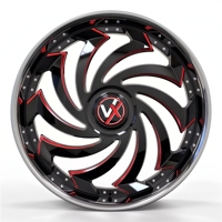 Jantes forgées en deux parties VX, couleur bicolore, chrome PVD