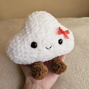 Nouvelle conception 2026 – Jouet nuage en peluche fait main au crochet, doux et rembourré, <span class=keywords><strong>amigurumi</strong></span> nuage tricoté, adorable poupée nuage moelleuse au crochet - Product Image 3