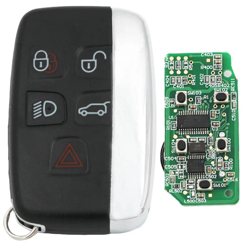 5 Button Remote Smart Car Key 315Mhz / 433Mhz ID49 Chip For Land Rover Range Rover Sport Evogue LR4 2012-2017 FCC ID: KOBJTF10A