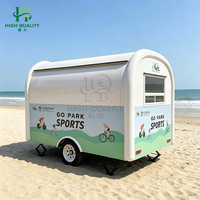 Camion à café de haute qualité, remorque mobile ronde pour expresso, pour café en plein air et restauration
