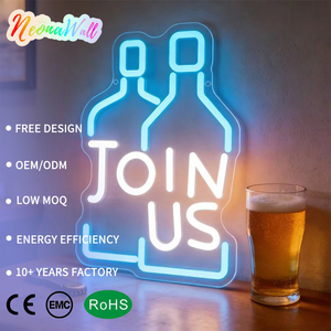 Letrero LED de Neón JOIN US, Luz de Pared Acrílica USB Regulable para Fiestas, Eventos, Espacios Comunitarios, Decoración Comercial - Product Image 1