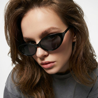 Lunettes de soleil de créateur PC+CP de haute qualité pour femmes et hommes, monture écaille de tortue rétro, verres ovales anti-UV, style œil de chat