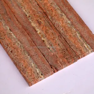 Плитка из натурального редтравертина, Высококачественная отделка с каменной стеной, напольная красная травертиновая плитка