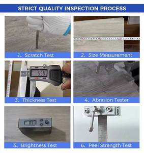 Vente directe d'usine, revêtement de sol en vinyle plastique SPC de 6 mm, nouveau design, antidérapant, installation facile par clic, échantillons gratuits, bon prix - Product Image 2